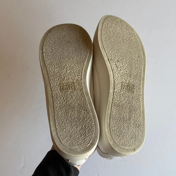 Frye Lena Zip low white sneakers women’s 8.5 - Picture 5 of 9